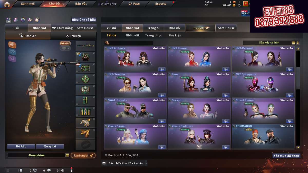 shop acc cf uy tin gia re